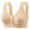 Beige, variant on Fznquz Wirefree Bras for Women Plus Size Front Closure Breathable Beige Lace Everyday Bras for Women