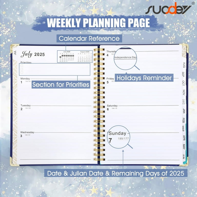 2025 Planner(Jan-Dec.2025,6.3 2025-planner-jan-dec-2025-6-3-x8-5-annual-weekly-monthly-planner-for-school-student-teacher-planner-agenda-calendar-organizer-for-men-women-walmart-com