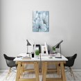 thumbnail image 7 of Graceful Floral Abstract Blue Flickering Flower Modern Canvas Wall Art - Paintings to Elevate Your Bedroom, Office & Home Decor, 12 x 16 inches, 7 of 7