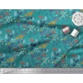 thumbnail image 2 of Soimoi Green Cotton Duck Fabric Artistic Leaf & Floral Print Fabric by Yard 56 Inch Wide, 2 of 3