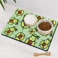 thumbnail image 3 of Eco-Friendly Avocado Print Dog Mat - Non-Slip Absorbent Pet Food Pad with Leather-Like Surface, Large Size for Messy Eaters, 3 of 7