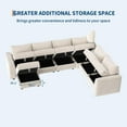 thumbnail image 4 of Senfot Modular Sectional Sofa,Cloud Sectional Couches, Couch Sectional with Large Storage & Ottoman for Living Room, l-Shape (Beige 7-Seater), 4 of 7