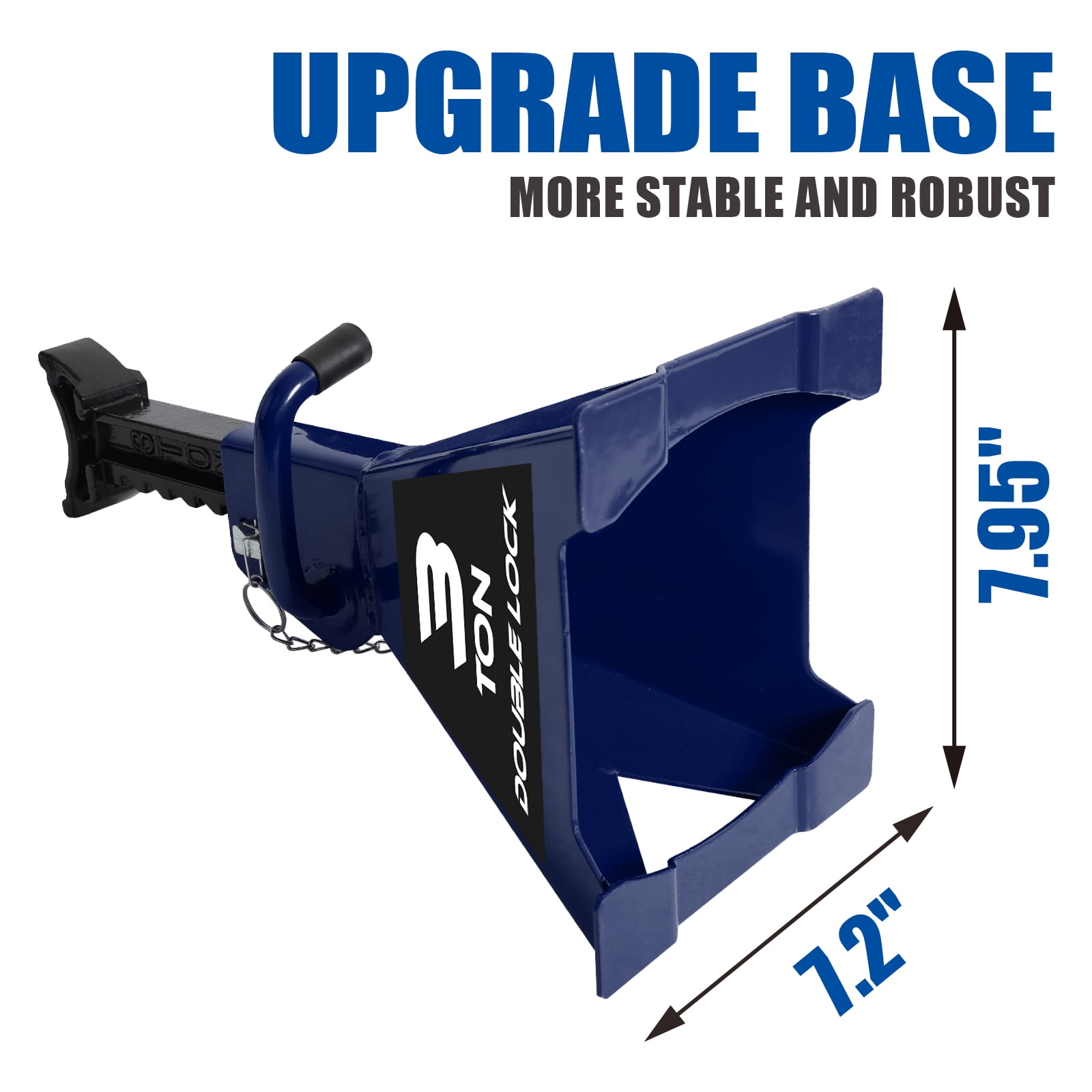 TCE 3 Ton Heavy Duty Jack Stands Double Locking Pins Car Jack Stand, Blue, 1 Pair, W43005AU