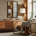 thumbnail image 2 of Costway Metal Wall Mirror Large Window Decorative Farmhouse Mirror Square 28" x 40", 2 of 10
