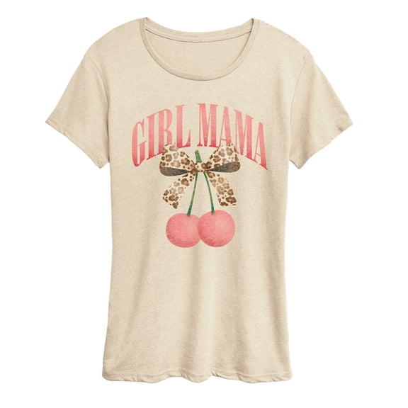 Instant Message - Girl Mama Cherries - Women's Short Sleeve Graphic T-Shirt