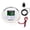 White, variant on Riousery 85mm GPS Speedometer 9-32V TFT Screen Digital Display Speed Gauge Universal for Yacht RV Motorcycle Black Dial Black Cover (3.35 inches / 85 mm)