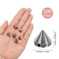 thumbnail image 3 of Uxcell 100Pcs Spike Cone Studs 12x0.39" Plastic with Hole for Crafts Metallic Black, 3 of 6