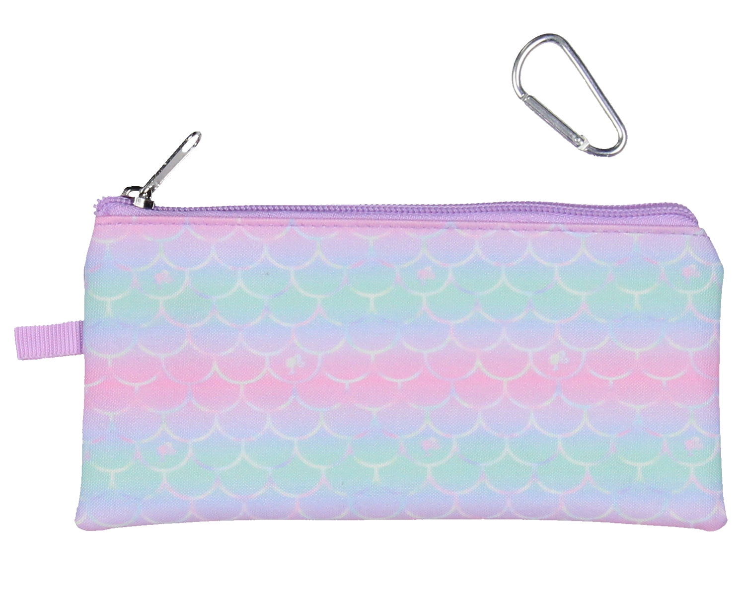 Barbie Mermaids 5-Piece 16" Girls Backpack School Lunch Bag Set with Gadget Case Carabiner and Rubber Zipper Dangle