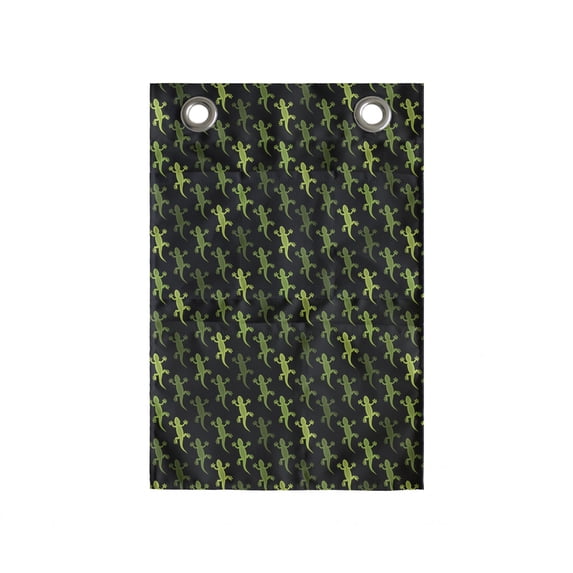 Salamander Hanging Pocket Organizer, Repeating Continuous Print of Wildlife Organisms Reptiles, Printed Polyester Storage Bag with Pockets, 14" x 20", Olive Green and Charcoal Grey
