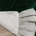 thumbnail image 7 of Velvet Christmas Tree Skirt with Ruffled Edge & Small Pearls, Rustic Vintage Large Xmas Tree Skirt Mat for Christmas Holiday Home Party Decorations (Green,48 In), 7 of 7