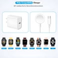 thumbnail image 7 of GJX Fast Charger for Apple Watch Charger,Usb C 20W Iphone Watch Charger Plug Adapter&Long 6.6Ft Iwatch Portable Wireless Fast Charging Cable Cord Compatible with Apple Watch, 7 of 7