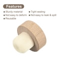 thumbnail image 4 of Unique Bargains 0.93x1.65inch T Shaped Reusable Sealing Wine Stopper Bottle Plugs, Khaki 8Pack, 4 of 6