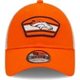 thumbnail image 2 of Men's New Era Orange/White Denver Broncos Logo Patch Trucker 9FORTY Snapback Hat, 2 of 5