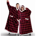 thumbnail image 6 of Wearable Blanket Hoodie, Hoodie Flannel Oversized Sherpa Fleece Sweatshirt Blanket with Giant Hood Pocket and Sleeves for Adult, 6 of 6