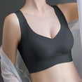 thumbnail image 4 of KHONTS Women's Wireless Comfortable Push up Bras Full Support Lift Bralette Soft Flexible Invisible Under Bra Black XXXL, 4 of 6