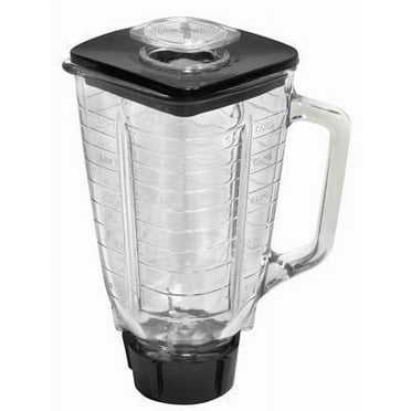 Ronnel Square Glass Blender Jar Replacement Kit for Oster Blender 1.25 L 5.5 Cup, 6 Pieces