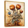 thumbnail image 2 of Designart "Vintage Charm of Thistle Florals II" Floral Framed Wall Art - Traditional Green Thistle Hallway Framed Wall Art Decor, 2 of 6