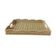 thumbnail image 5 of Bandeja para servir de imitación de ratán, cesta para servir, bandeja decorativa multiusos tejida a mano para la mesa de café como centro de mesa para Albaricoque, 5 of 9