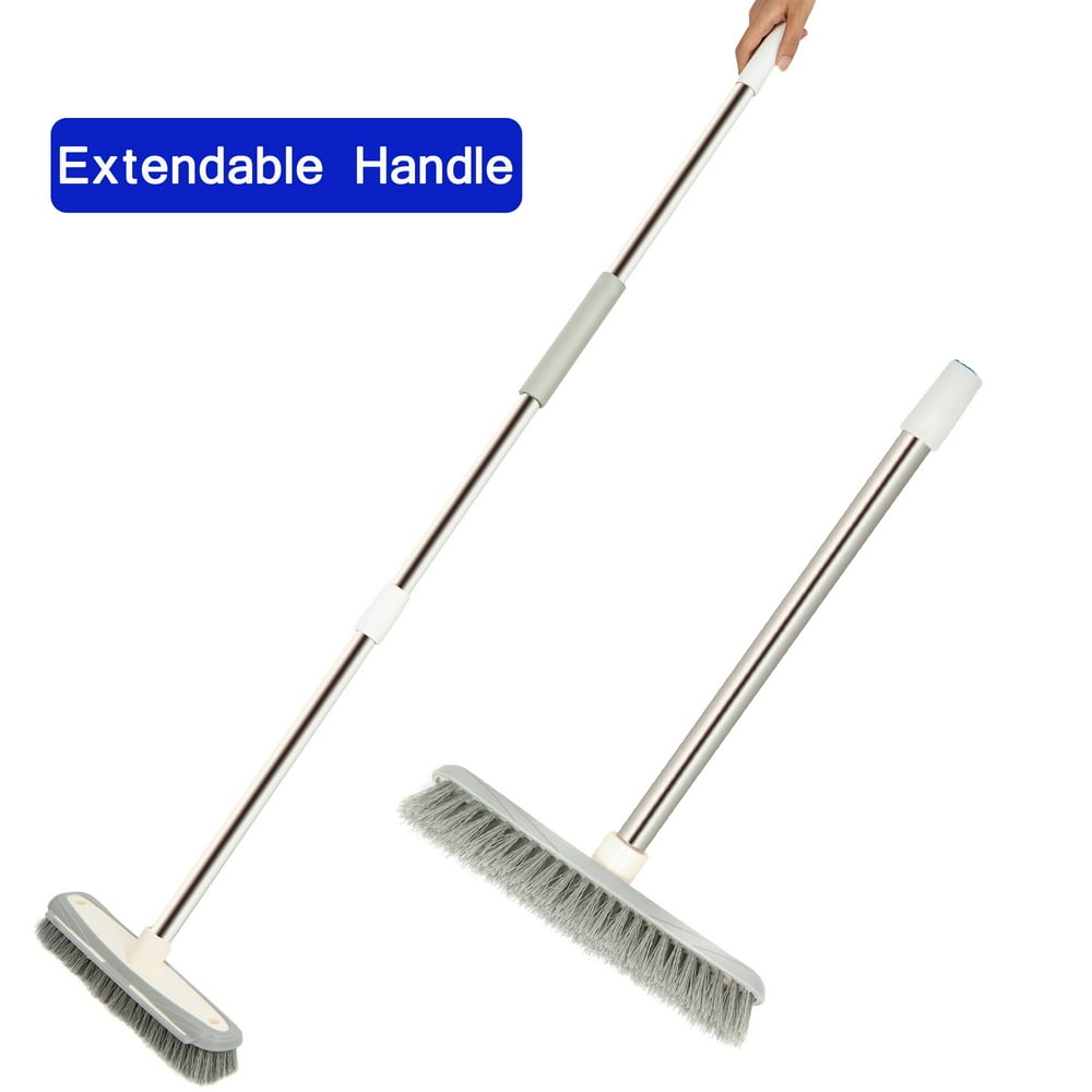 NK 46.4 inches Adjustable 304 Stainless Steel Handle Cleaning Brush Door Window Scour Brush Tub
