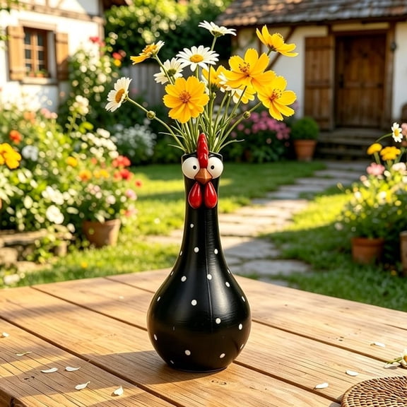 Cute Chicken Vase For Flowers