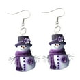 thumbnail image 4 of 5 Pendientes Navideños De Muñeco De Nieve, Pendientes Colgantes Para Club, Festival De Invierno, Año Nuevo, 4 of 8