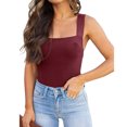 thumbnail image 2 of Moda mujer Sexy cuello cuadrado sin mangas camisetas sin mangas Bodysuits Clubwear mono Fridja gh2088, 2 of 7