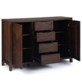 thumbnail image 4 of Allora Wood 54" Contemporary Sideboard Buffet in Warm Walnut Brown, 4 of 9