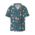 thumbnail image 2 of Lsque Sports Ball print Men's Cuban Collar Short Sleeve Shirt Summer Beachwear Casual Button Down Fashionable Vacation Leisure Shirt-XX-Large, 2 of 7
