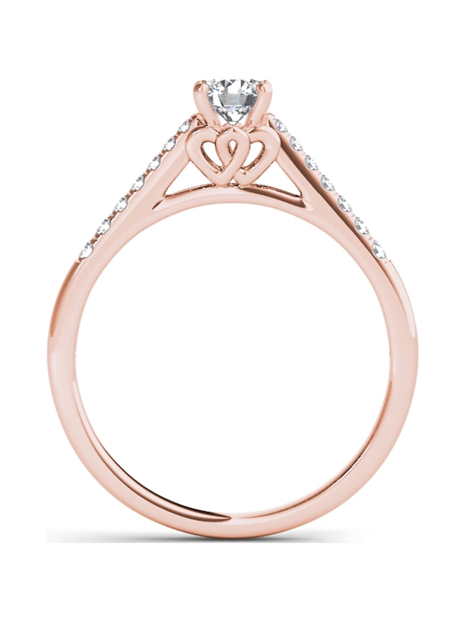 1/2 Carat T.W. Diamond 10kt Rose Gold Solitaire Engagement Ring