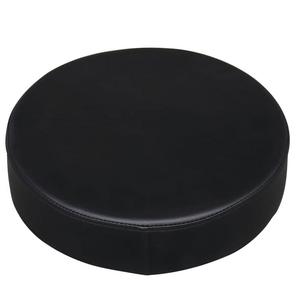 Alvantor Rolling Stool with 3.15 in Padded Round Seat, Adjustable Height and 360° Swivel, Black