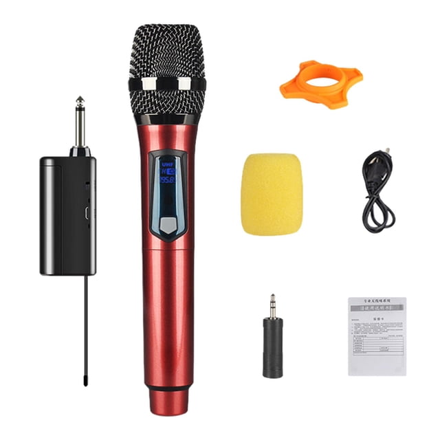 Écran LED MICROPHONE 2400 mAh, Ordinateurs Portatifs pour Enfants, Réduction du Bruit Cadeau d'Anniversaire Noël, pour Android et iOS Rouge