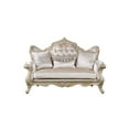 thumbnail image 7 of Acme Furniture Libertee Loveseat w/3 Pillows in Beige Fabric & Champagne Finish, 7 of 7