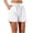 White, variant on Running Shorts with Zipper Pockets for Women Drawstring Elastic Waist Athletic Workout Yoga Shorts Black XL