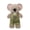 Khaki, variant on Cute Bear Plush Toy in Overalls Dungaree Outfit, Soft Collectible Stuffed Animal Doll, Vintage Style Decor for Nursery Shelf, Easter Baby Shower Birthday Gift