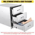 thumbnail image 6 of Garvee Outdoor Kitchen Cabinets with Venting Panel,20x23x27inch,Stainless Steel Drawer Cabinet with Handle for Kitchens or BBQ Patio Grill Station, 6 of 8