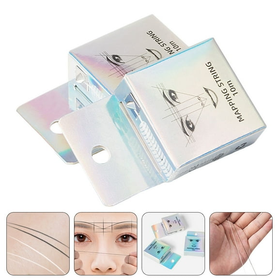 Raindrops  2 Pcs Brow Mapping Thread White Eyebrow Measuring Tool Tools