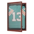 thumbnail image 2 of BizChair 24x36 Jersey Display Case with Solid Pine Wood Frame, UV Treated Acrylic Window, Velvet Backing Board, and Anti-Theft Lock in Mahogany, 2 of 13