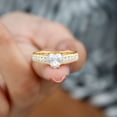 thumbnail image 4 of Heart Shape Moissanite Engagement Ring with Side Stones - 7 mm - D-VS1 Quality, 14K Yellow Gold, US 12.25, 4 of 8