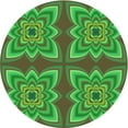 thumbnail image 1 of Ahgly Company Machine Washable Indoor Round Transitional Neon Green Area Rugs, 8' Round, 1 of 7