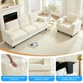 thumbnail image 6 of BALUS Living Room Furniture Sets, Modern Chenille Couch and Loveseat Sets, Oversized Sectional Couch Sets with Deep Seat, Beige, 6 of 7