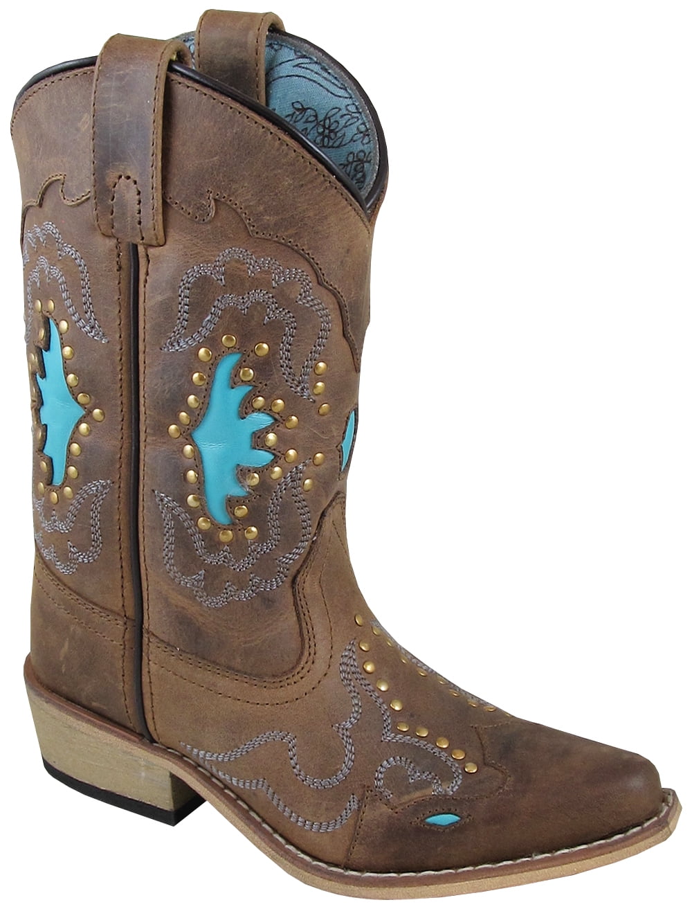 brown turquoise boots