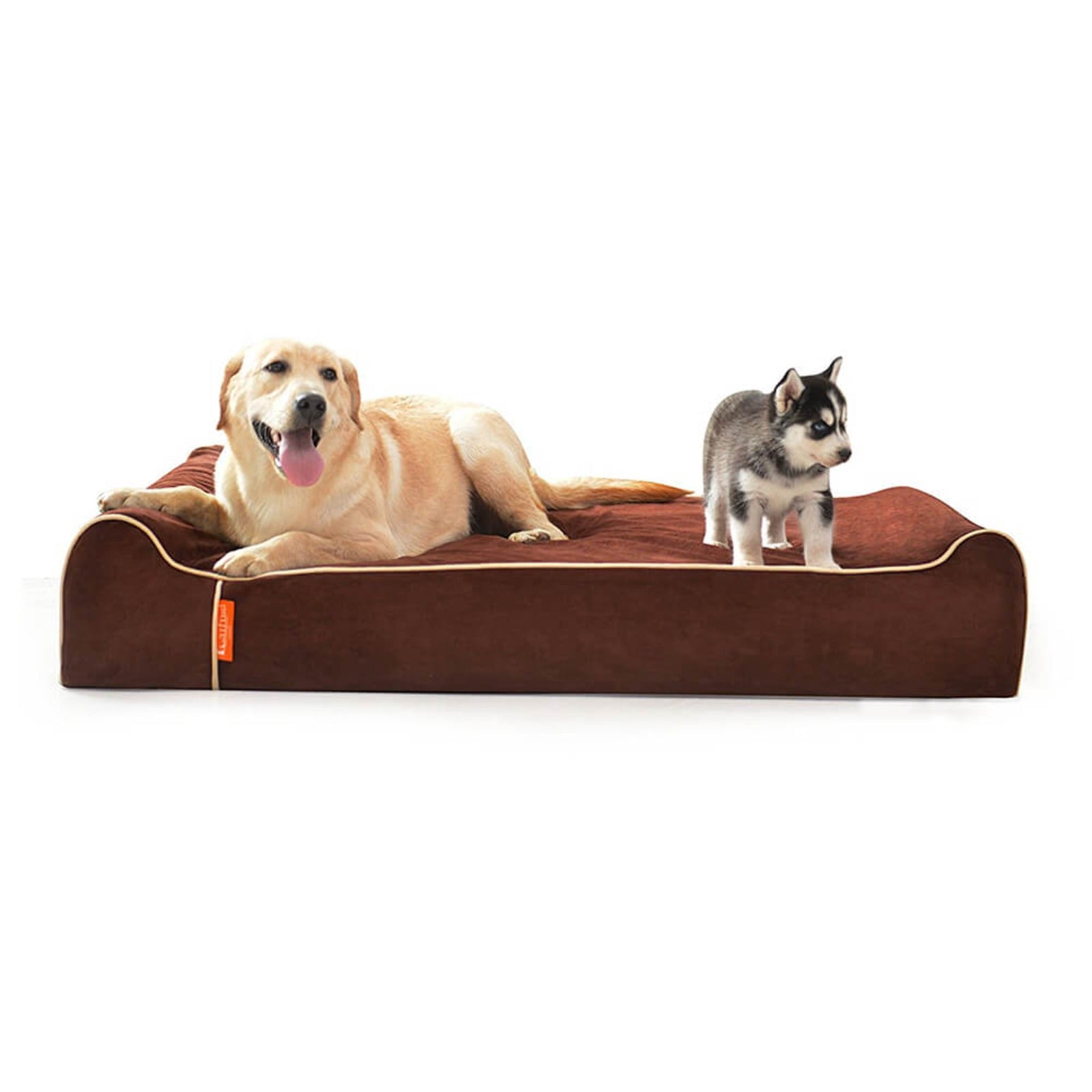 Laifug Extra Large Dog Bed with Orthopedic Memory Foam, Dog Pillow, Waterproof Liner & Washable Cover (Gray)