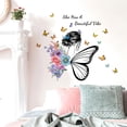 thumbnail image 5 of CCOCC Eye Wall Decals Peel and Stick Bedroom Decor for Women Butterfly Flower Home Wall Decor Living Room Wall Stickers and Murals Wall Stickers Butterflies Motivational Vinyl Wall Murals, 5 of 7