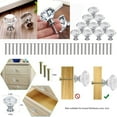thumbnail image 2 of 100 Pcs 30mm Diamond Shape Crystal Cabinet Pulls, Cupboard Drawer Knob, Kitchen Cabinet Door Wardrobe Handles, Furniture Hardware Handles for Kitchen, Dresser, Cupboard, Bathroom, Wardrobe(Black), 2 of 8