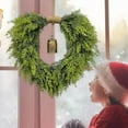 thumbnail image 6 of Guvpev 20" Christmas Wreath, Christmas Wreaths for Front Door, Artificial Greenery Cypress Wreath with Bells, Real Touch Soft & Thickness Christmas Door Wreath for Indoor & Outdoor Holiday Decor, 6 of 9
