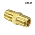 thumbnail image 4 of Brass Pipe Fitting Reducer Adapter 1/4NPT Male x 1/4NPT Male for Water Oil Air Pressure Gauge, Pack of 2, 4 of 6
