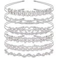 thumbnail image 1 of Bandeau de mariée Strass Métal: 6pcs Faux Perle Headpiece Headpiece Hoop, 1 of 10