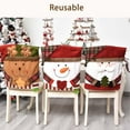 thumbnail image 5 of Christmas Chair Covers - Dining Chair Back Covers Set of 1/2/3 - Snowman Chair Decor, 5 of 7