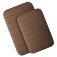 thumbnail image 5 of 2 Piece Memory Foam Bath Mat Set Thick Bathroom Rugs Soft Bath Mats for Bathroom Extra Absorbent Floor Mats Bath Rugs Set for Kitchen/Living Room(20" x 32"/17" x 24", Brown), 5 of 9