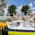 thumbnail image 4 of OZIS Inflatable 15FT Gaga Ball Pit with Built-in Blower, Portable for Indoor Outdoor Family Activities, Easy Setup, Durable Oxford Material, Safe Design for Kids, 4 of 5